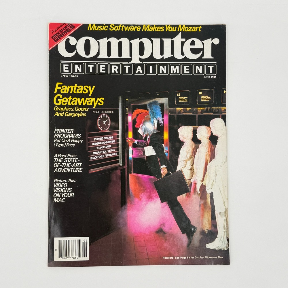 Computer Entertainment June 1985 Fantasy Getaways Retro Gaming Magazine